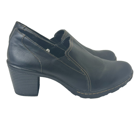 Merona Black Women's Booties Clogs Chunky gothic grunge Heels Slip On Size‎ 10 - Picture 6 of 8